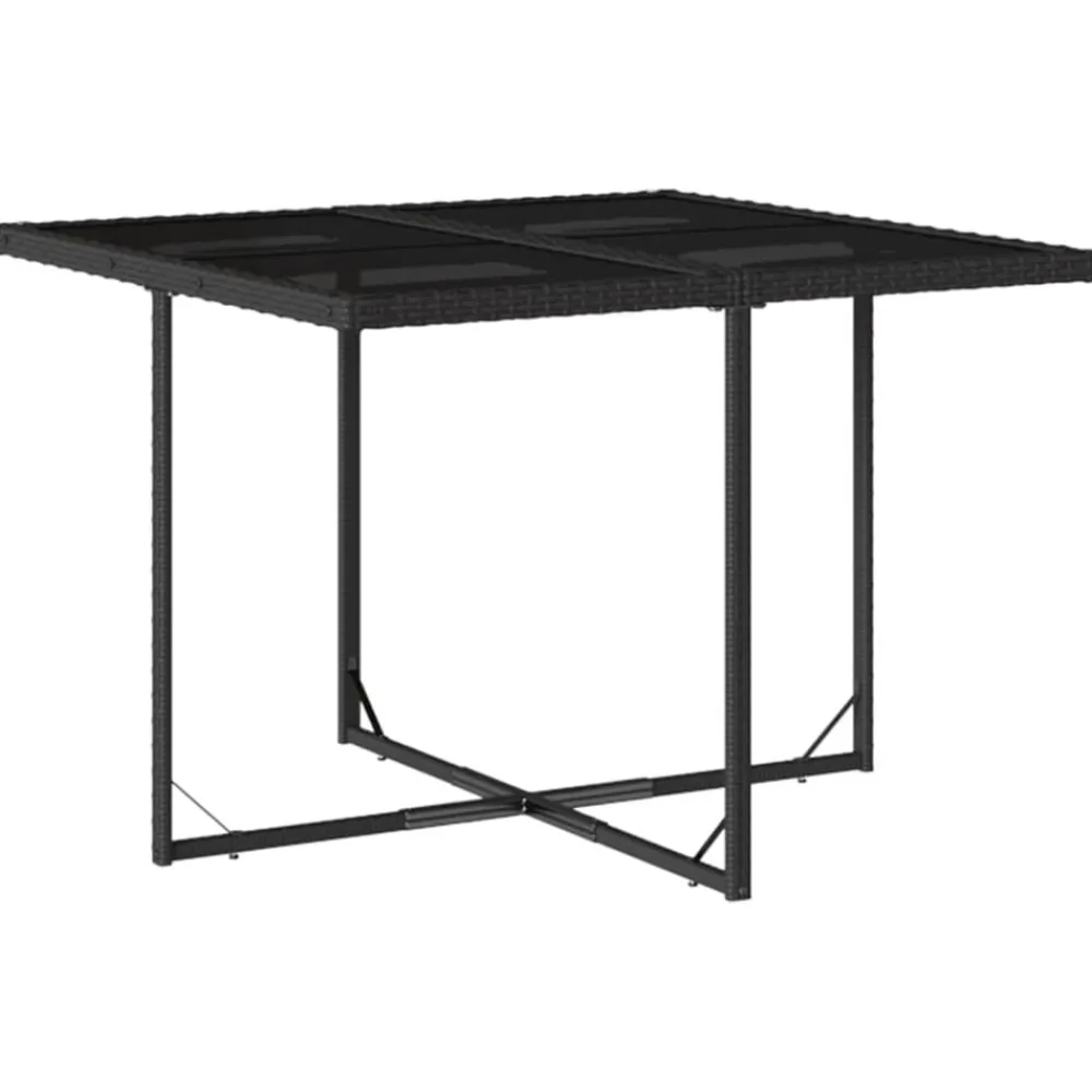 vidaXL Set de muebles jardín 5 pzas con cojines ratán sintético negro Negro y crema Clearance