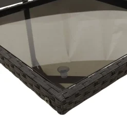 vidaXL Set de muebles jardín 5 pzas con cojines ratán sintético negro Negro y crema Clearance