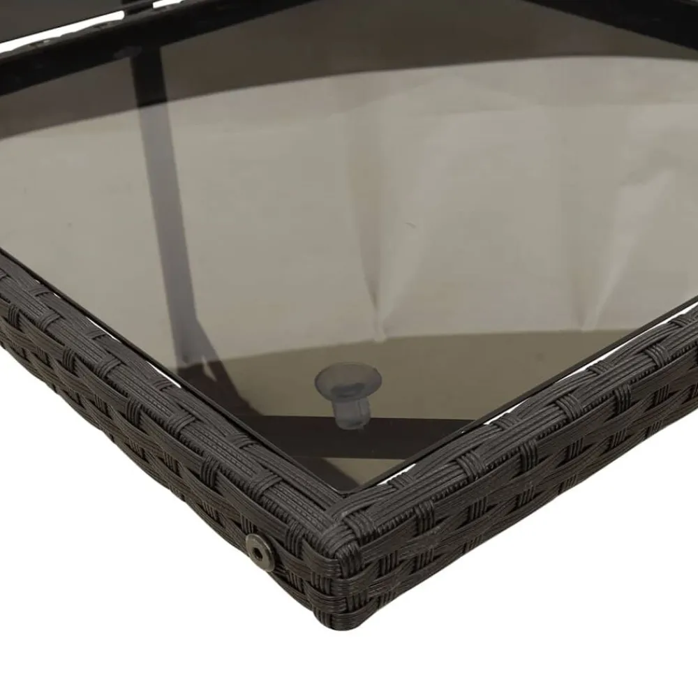 vidaXL Set de muebles jardín 5 pzas con cojines ratán sintético negro Negro y crema Clearance