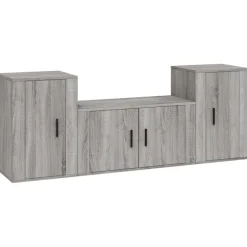 vidaXL Muebles Tv-Set de muebles para TV 3 pzas madera contrachapada
