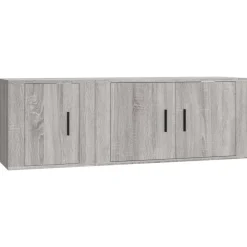 vidaXL Muebles Tv-Set de muebles para TV 2 pzas madera contrachapada