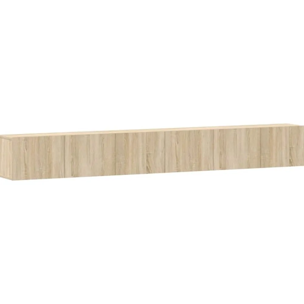 vidaXL Set de muebles para TV 3 pzas madera contrachapada Roble Sonoma New