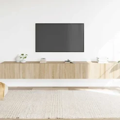 vidaXL Set de muebles para TV 3 pzas madera contrachapada Roble Sonoma New