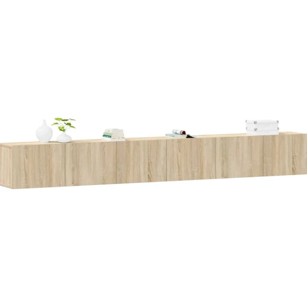 vidaXL Set de muebles para TV 3 pzas madera contrachapada Roble Sonoma New