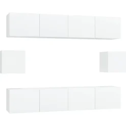 vidaXL Muebles Tv-Set de muebles para TV 6 piezas madera contrachapada