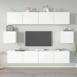 vidaXL Muebles Tv-Set de muebles para TV 6 piezas madera contrachapada