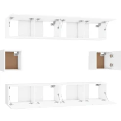 vidaXL Muebles Tv-Set de muebles para TV 6 piezas madera contrachapada