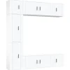 vidaXL Muebles Tv-Set de muebles para TV 7 piezas madera contrachapada blanco
