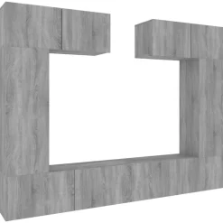 vidaXL Muebles Tv-Set de muebles para TV 6 pzas madera contrachapada
