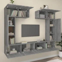 vidaXL Muebles Tv-Set de muebles para TV 6 pzas madera contrachapada