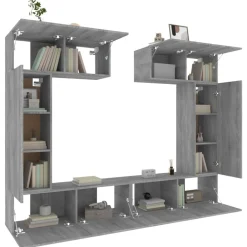 vidaXL Muebles Tv-Set de muebles para TV 6 pzas madera contrachapada