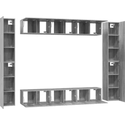 vidaXL Muebles Tv-Set de muebles para TV 10 pzas madera contrachapada