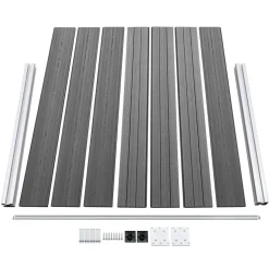 vidaXL Set de panel de valla WPC 699x146 cm Gris