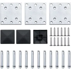 vidaXL Set de panel de valla WPC marrón 353x146 cm Marrón