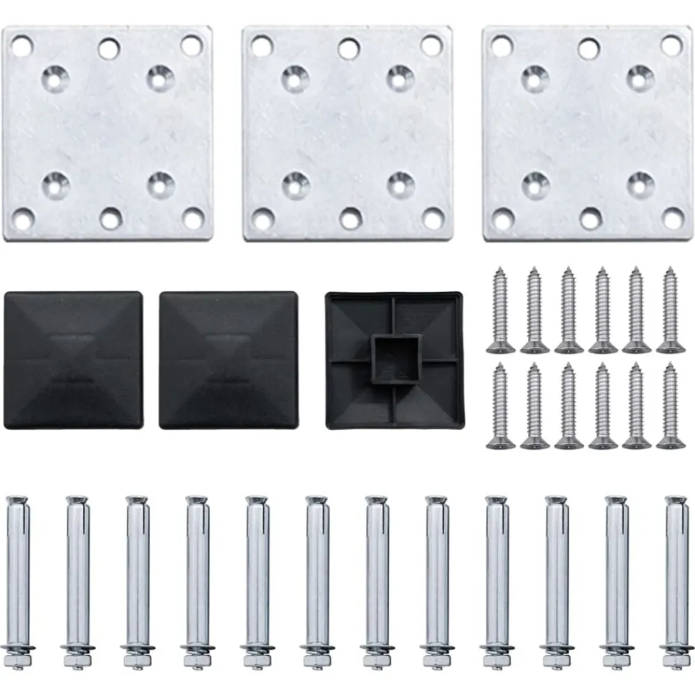 vidaXL Set de panel de valla WPC marrón 353x146 cm Marrón