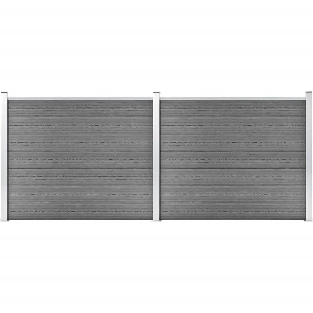 vidaXL Vallas De Jardín-Set de panel de valla WPC 353x146 cm