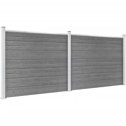 vidaXL Vallas De Jardín-Set de panel de valla WPC 353x146 cm