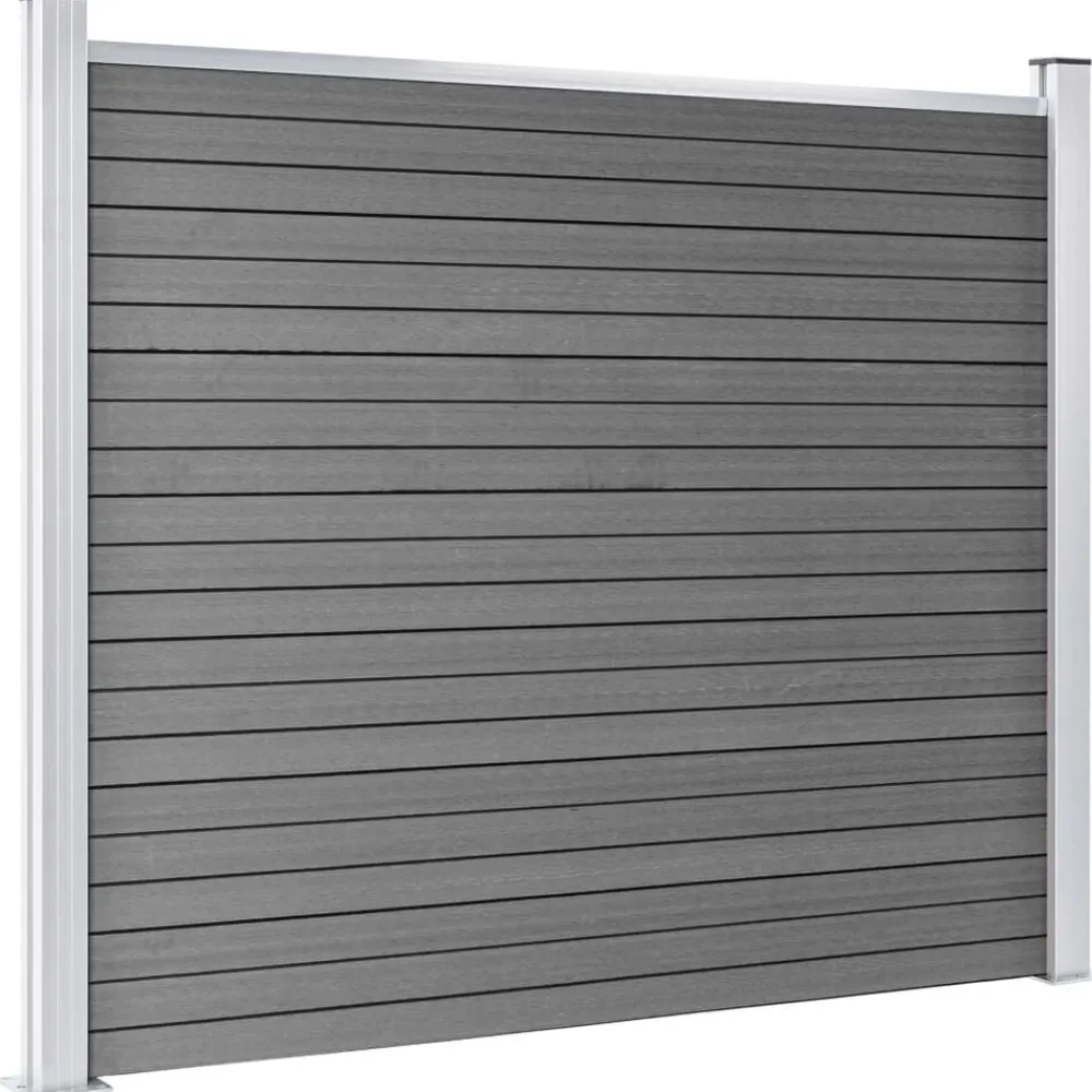 vidaXL Vallas De Jardín-Set de panel de valla WPC 353x146 cm