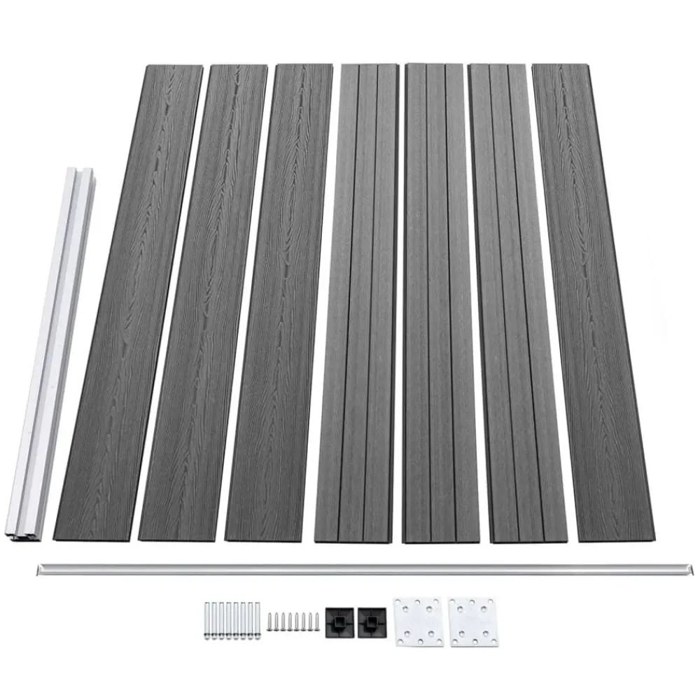 vidaXL Vallas De Jardín-Set de panel de valla WPC 353x146 cm