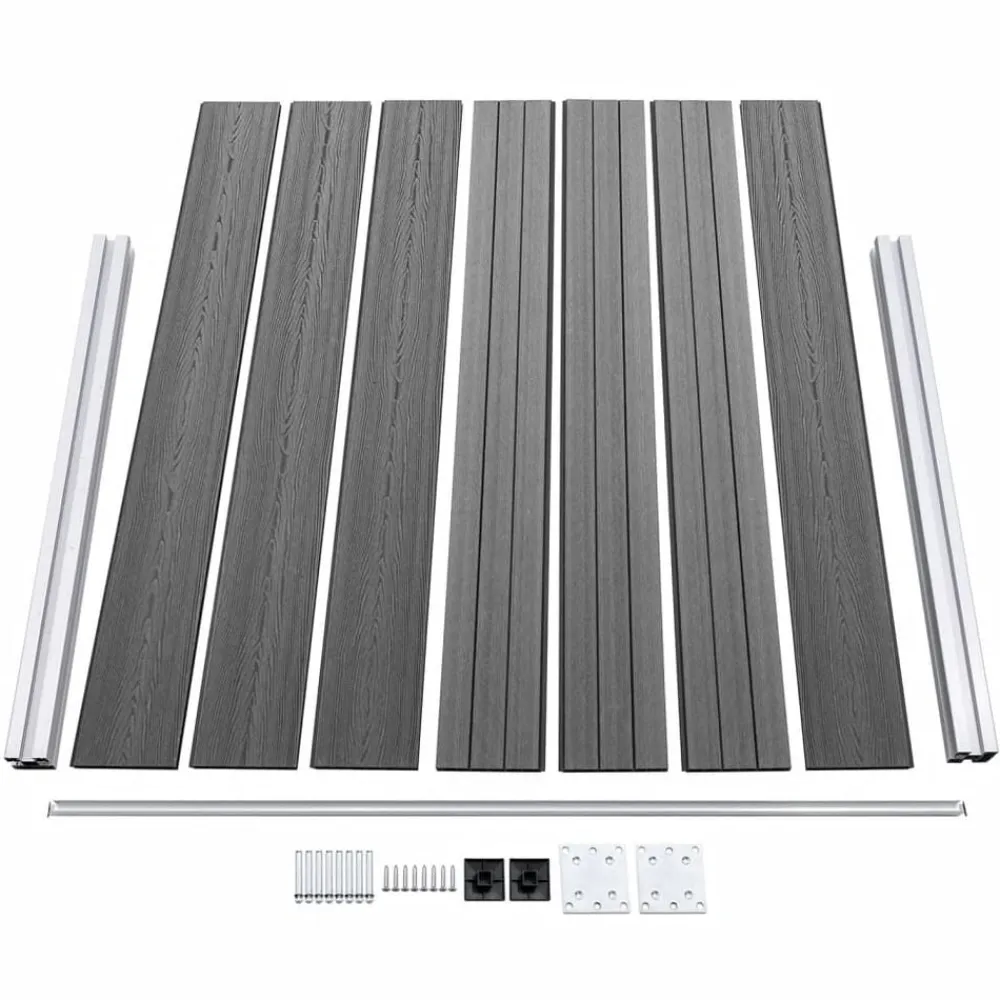 vidaXL Vallas De Jardín-Set de panel de valla WPC 353x146 cm