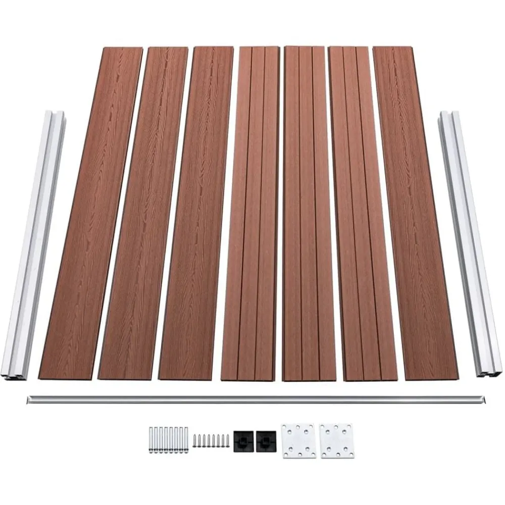 vidaXL Vallas De Jardín-Set de panel de valla WPC marrón 872x146 cm