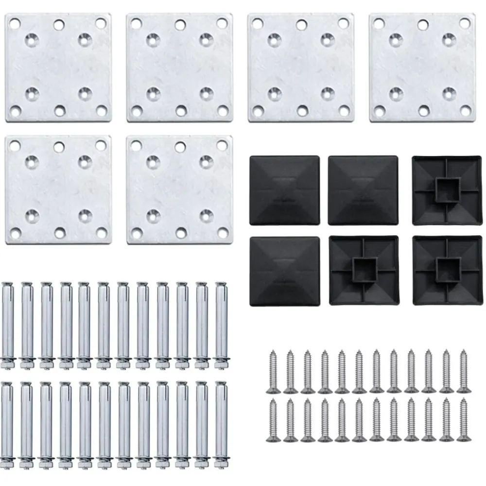 vidaXL Vallas De Jardín-Set de panel de valla WPC marrón 872x146 cm