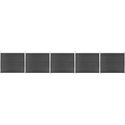 vidaXL Vallas De Jardín-Set de panel de valla WPC 872x146 cm