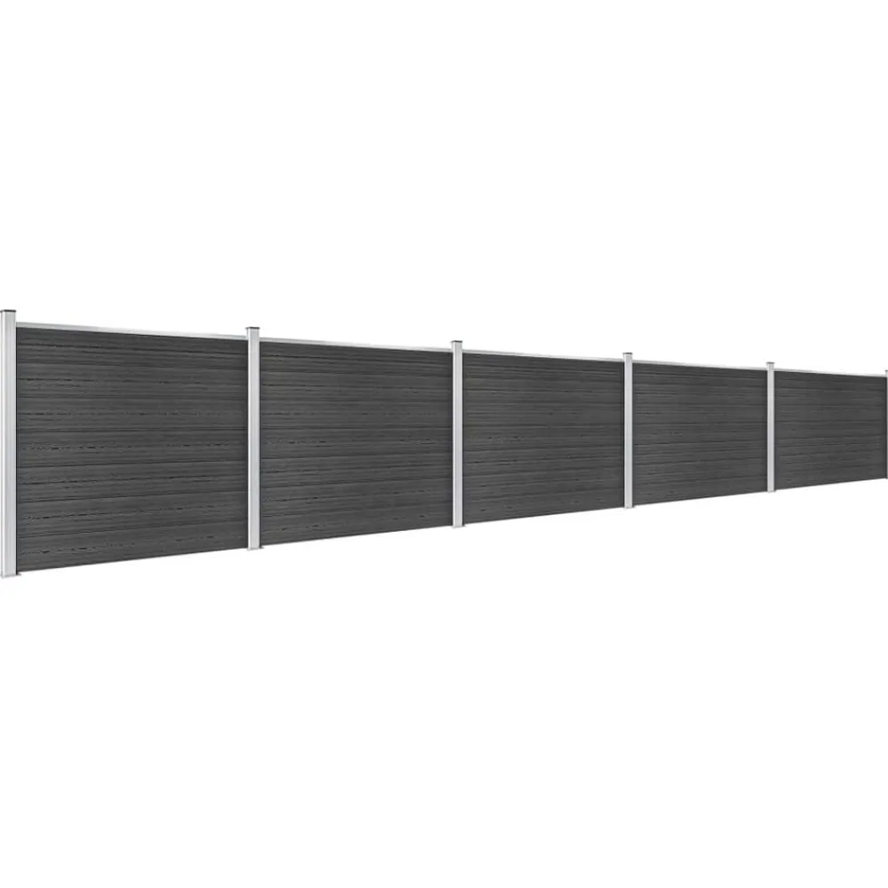 vidaXL Vallas De Jardín-Set de panel de valla WPC 872x146 cm