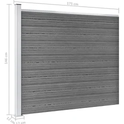 vidaXL Vallas De Jardín-Set de panel de valla WPC 872x146 cm