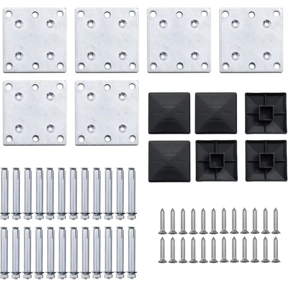 vidaXL Vallas De Jardín-Set de panel de valla WPC 872x146 cm