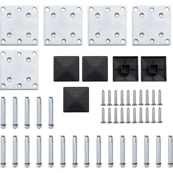 vidaXL Set de panel de valla WPC marrón 699x146 cm Marrón Discount