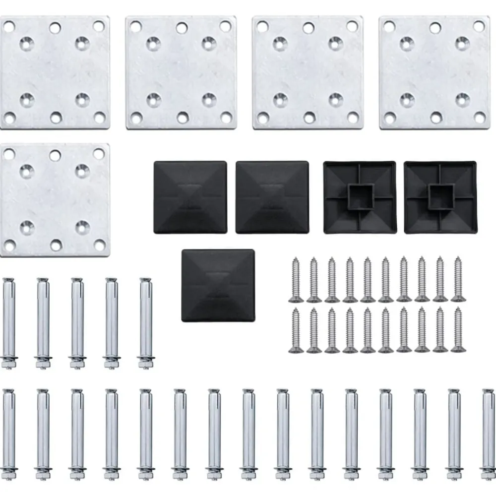 vidaXL Set de panel de valla WPC marrón 699x146 cm Marrón Discount