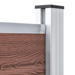 vidaXL Vallas De Jardín-Set de panel de valla WPC marrón 526x146 cm