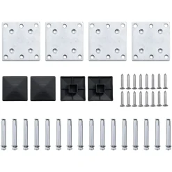 vidaXL Set de panel de valla WPC 526x146 cm Gris Clearance