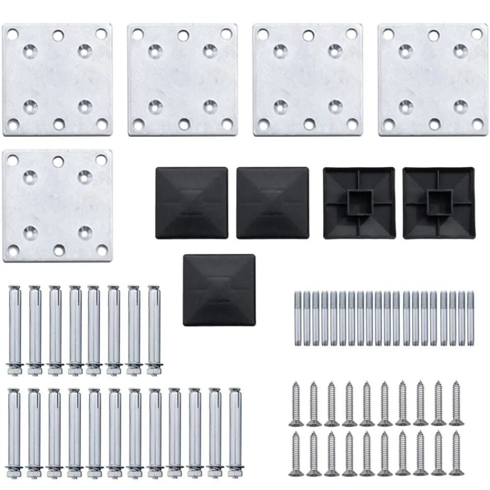 vidaXL Vallas De Jardín-Set de paneles de valla WPC 619x(105-186) cm