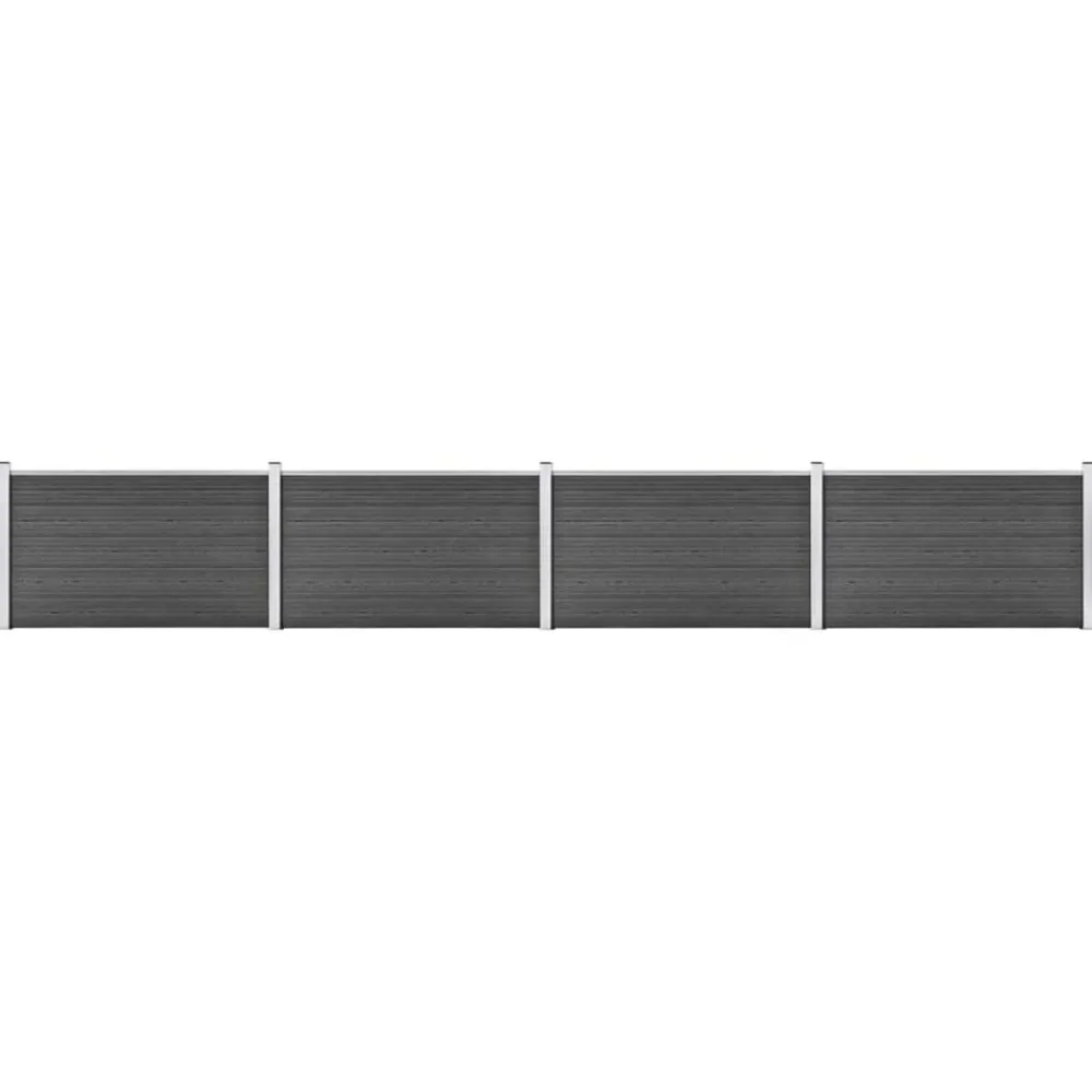 vidaXL Vallas De Jardín-Set de paneles de valla WPC 699x105 cm