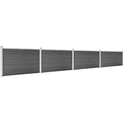 vidaXL Vallas De Jardín-Set de paneles de valla WPC 699x105 cm