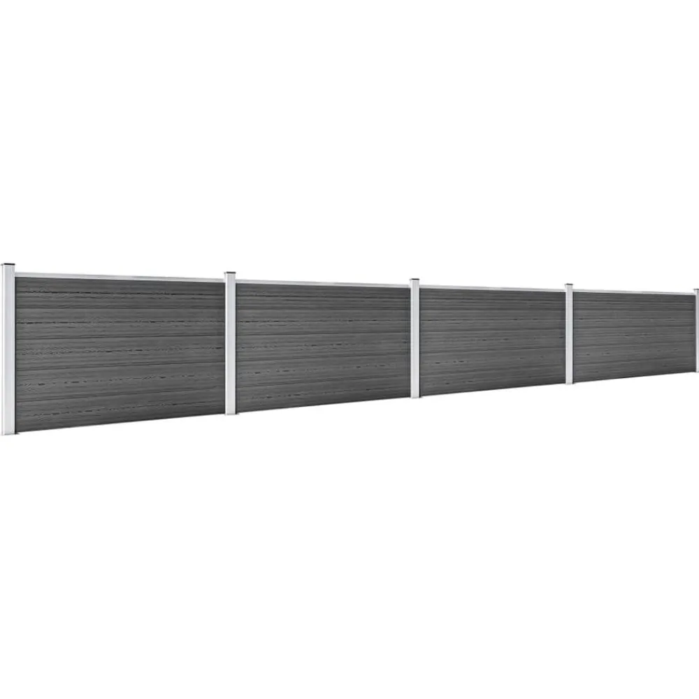 vidaXL Vallas De Jardín-Set de paneles de valla WPC 699x105 cm