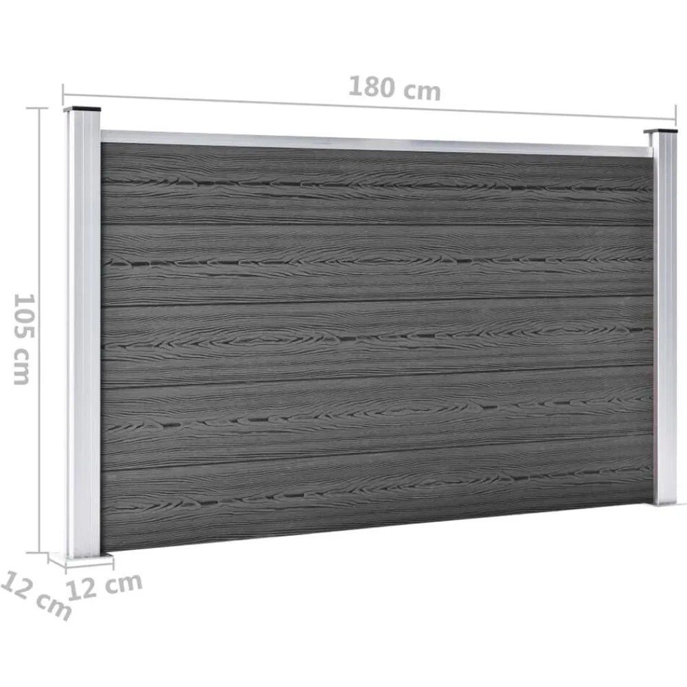 vidaXL Vallas De Jardín-Set de paneles de valla WPC 699x105 cm