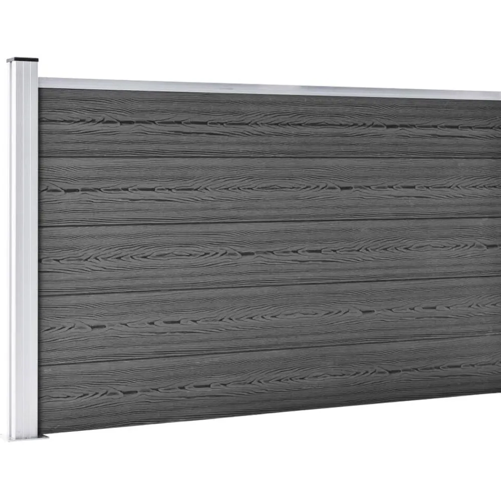 vidaXL Vallas De Jardín-Set de paneles de valla WPC 699x105 cm