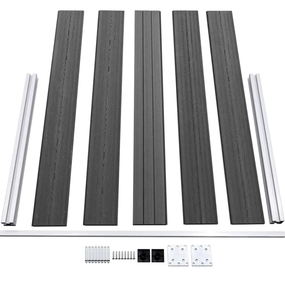 vidaXL Vallas De Jardín-Set de paneles de valla WPC 699x105 cm