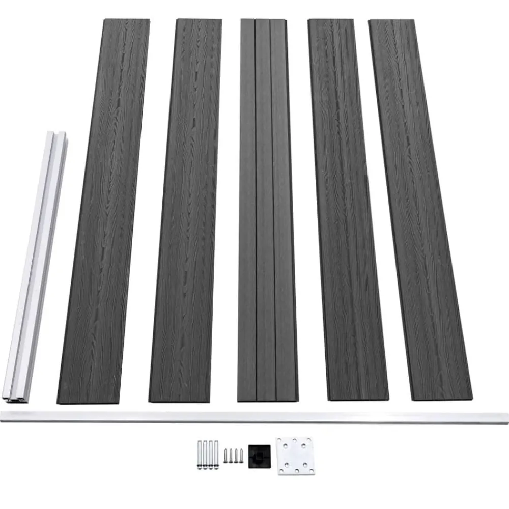vidaXL Vallas De Jardín-Set de paneles de valla WPC 699x105 cm