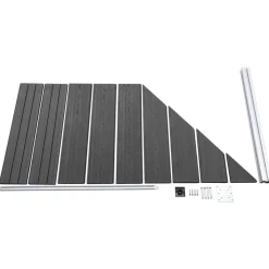 vidaXL Vallas De Jardín-Set de paneles de valla WPC 1830x(105-186) cm
