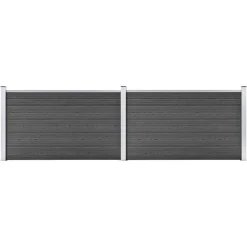 vidaXL Vallas De Jardín-Set de paneles de valla WPC 353x105 cm