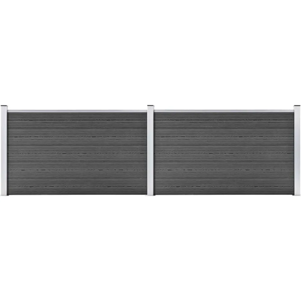 vidaXL Vallas De Jardín-Set de paneles de valla WPC 353x105 cm