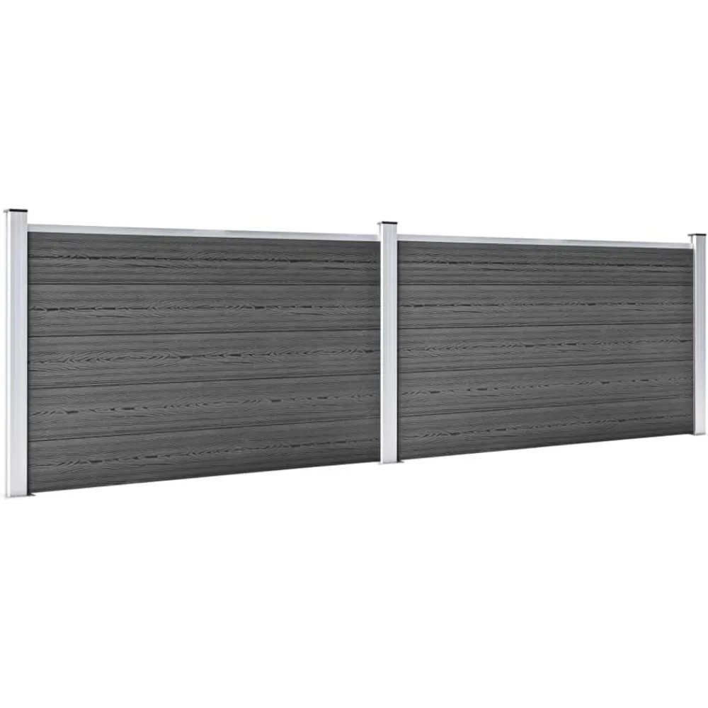 vidaXL Vallas De Jardín-Set de paneles de valla WPC 353x105 cm