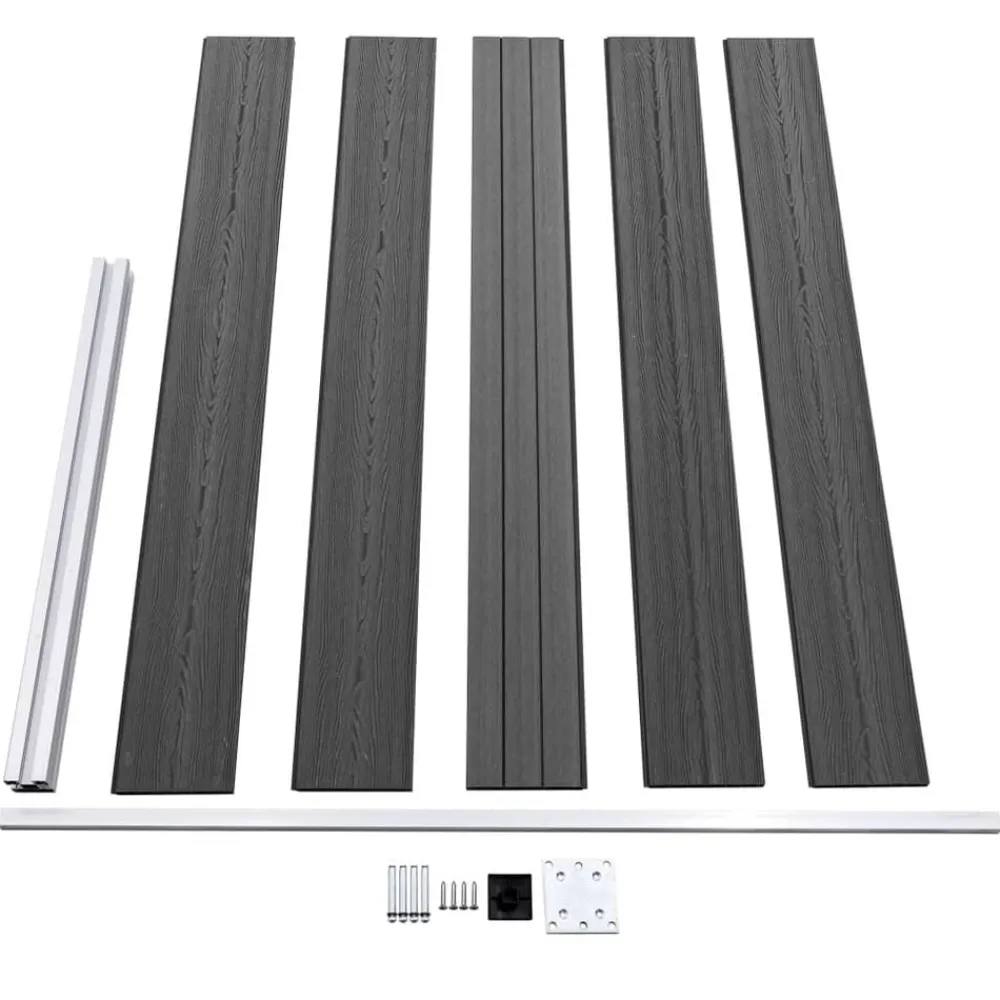 vidaXL Vallas De Jardín-Set de paneles de valla WPC 353x105 cm