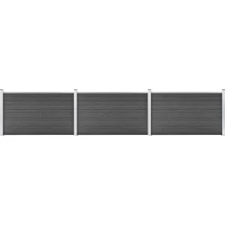vidaXL Vallas De Jardín-Set de paneles de valla WPC 526x105 cm