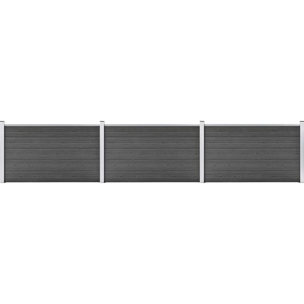 vidaXL Vallas De Jardín-Set de paneles de valla WPC 526x105 cm