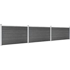 vidaXL Vallas De Jardín-Set de paneles de valla WPC 526x105 cm